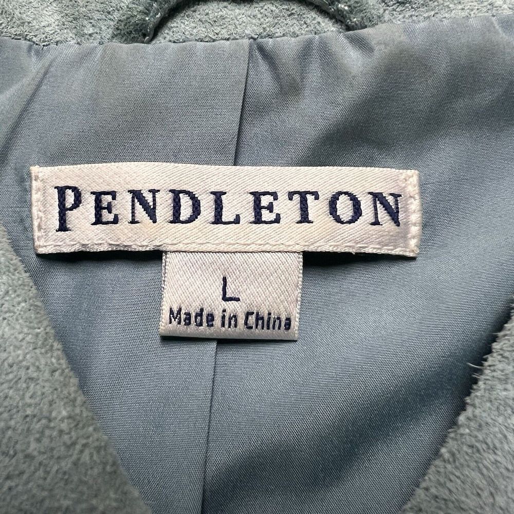 Pendleton Leather Jacket Womens Size Large Pea Co… - image 3